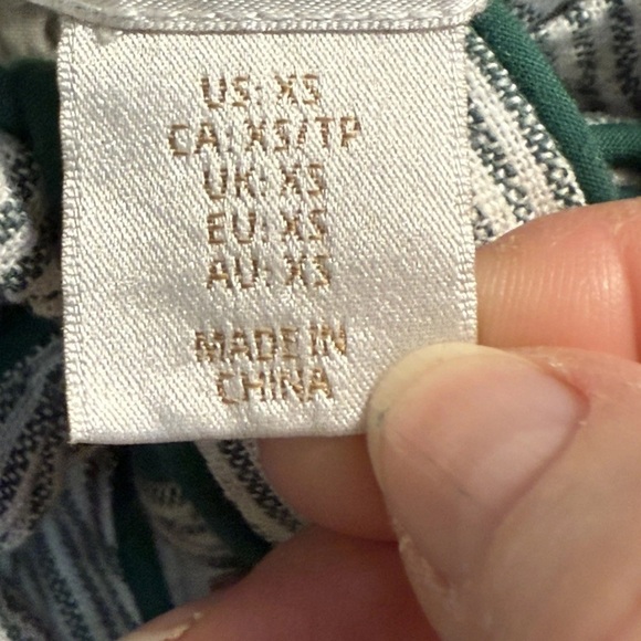 Caroline Constas Green-Trim Striped Cotton Romper - Picture 6 of 14